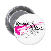 Rocker Chick Button
