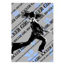 "Rocker Girl" Chubby Card Business Card Templates