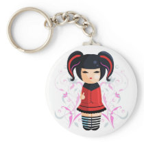 Rocker Kokeshi Keychain