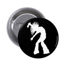 Rocker Silhouette Pinback Button