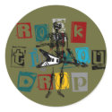 Rocker Skeleton stickers