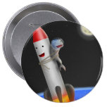 rocket and fish pins