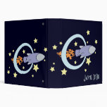 Rocket Kids Retro Space Ship 3 Ring Binders