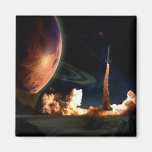 Rocket Launch Fridge Magnets