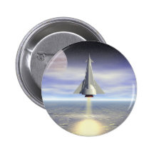 Rocket Launch Pinback Button