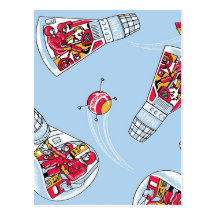Rocket Man Retro Gemini Rockets in Space Post Card