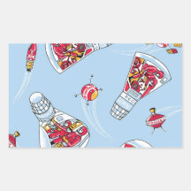 Rocket Man Retro Gemini Rockets in Space Stickers