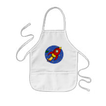 Rocket red yellow Apron