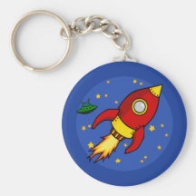 Rocket red yellow Keychain