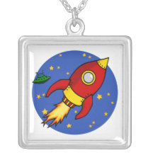 Rocket red yellow Necklace