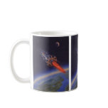 Rocket Ship in Space Coffee Mugs