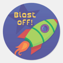 Rocket Ship Sticker