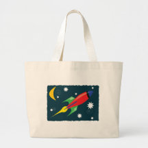 Rocket Ship Tote Bag