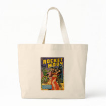 Rocket to the Moon Comic Tote Bag