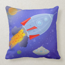 Rocket to the Moon Pillow