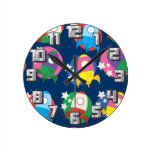 Rockets Round Wallclocks