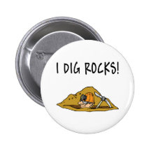Rockhound Gift Item Pinback Button