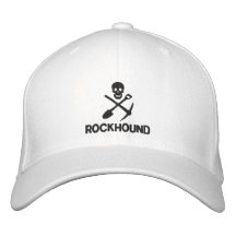 Rockhound Skull Cross Shovel Pickax Embroidered Embroidered Hat