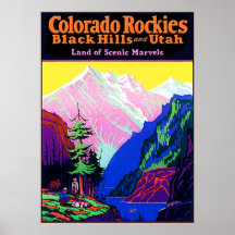 Rockies, Black Hills & Utah Poster