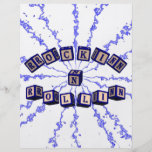 Rockin N Rollin toy blocks in blue Custom Flyer
