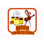 Rockin Paper Scissors Postcard