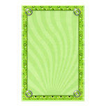 Rockin Retro Lime Green Decorated Design Stationery Design