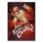 Rockin' Santa Claus Card