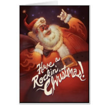 Rockin' Santa Claus Card