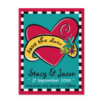 Rockin' Tattoo "Save the Date" Postcard