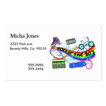 Rockin The 80s Business Card Templates