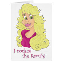 Rockin' the Farrah Greeting Cards