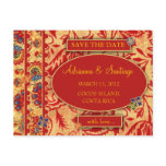 ROCKIN' VINTAGE COSTA RICAN FLORAL SAVE THE DATE POST CARD
