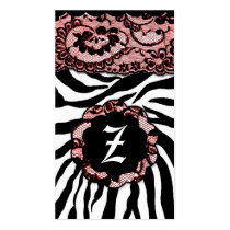 ROCKIN' ZEES SEXY SAFARI: CORAL BUSINESS CARD