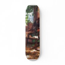 Rocking Chair in Victorian Parlour Custom Skateboard