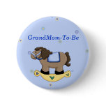 Rocking Horse Baby Shower Grandmother Pin Button