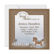Rocking Horse Baby Shower Invitations
