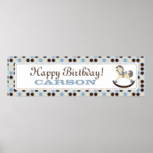 Rocking Horse Banner Posters