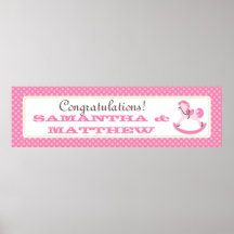 Rocking Horse Girl Banner Poster