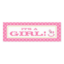 Rocking Horse Girl Skinny Gift Tag 2 Business Card