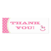 Rocking Horse Girl TY Skinny Gift Tag Business Card Templates