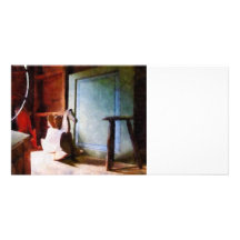 Rocking Horse in Attic Personalized Photo Card