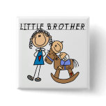 Rocking  Horse Little Brother Tshirts Buttons