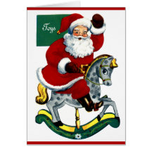 Rocking Horse Santa Card