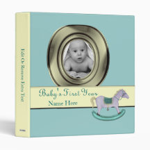 Rocking Horse - Traditional Toys (pastel) 3 Ring Binders