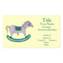 Rocking Horse - Traditional Toys (pastel) Business Card Template