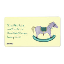 Rocking Horse - Traditional Toys (pastel) Custom Shipping Labels