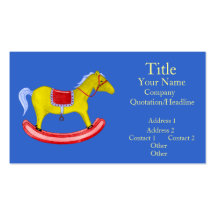 Rocking Horse - Traditional Toys (Primary Colours) Business Card Templates
