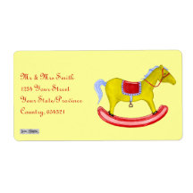 Rocking Horse - Traditional Toys (Primary Colours) Shipping Labels