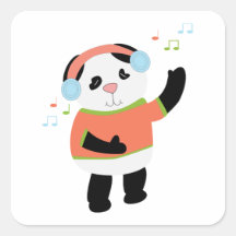 Rocking Panda Bear Sticker