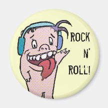 Rock'n Piggy Magnet